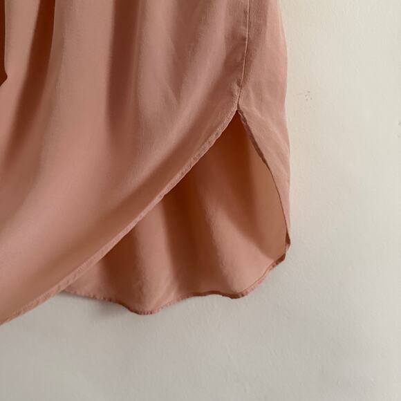 MADEWELL | Powder Pink Silk Island Curved Hem Silk Skirt pull-on | Small - Picture 3 of 6